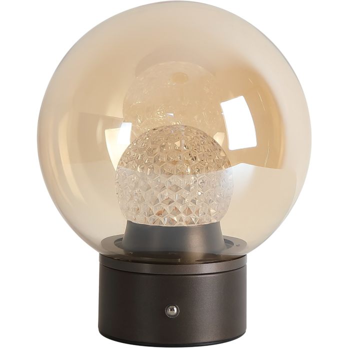Searchlight SL-10324BZ Tafellamp Solis champagneglas 24cm