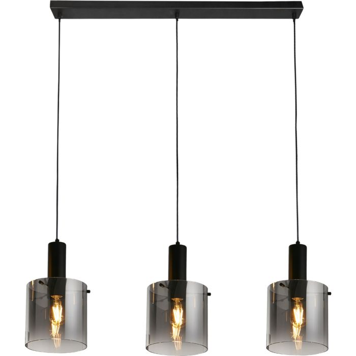 Searchlight SL-88912-3BK Hanglamp Zweden zwart 101cm