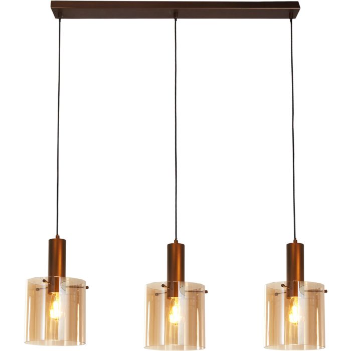 Searchlight SL-88912-3MO Hanglamp Zweden mokka 101cm