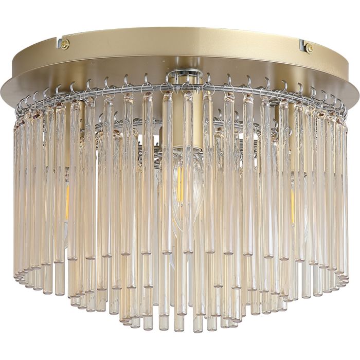 Searchlight SL-55620-320CP Plafondlamp Swizzle goud 32cm