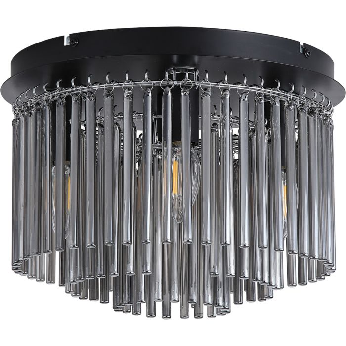 Searchlight SL-55620-320SM Plafondlamp Swizzle zwart 32cm