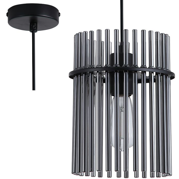 Searchlight SL-55620SM Hanglamp Swizzle zwart 20cm