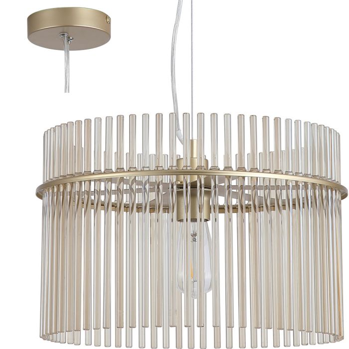 Searchlight SL-55621CP Hanglamp Swizzle goud 40cm