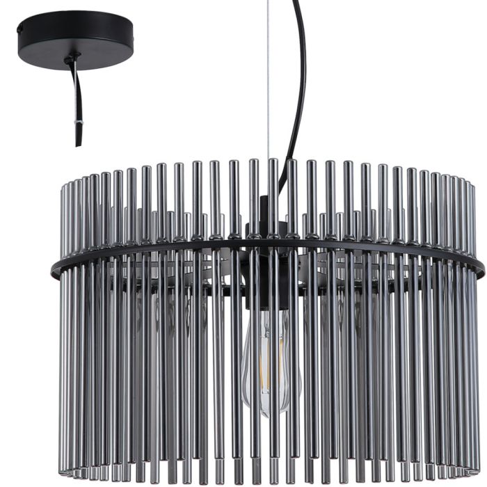 Searchlight SL-55621SM Hanglamp Swizzle zwart 40cm