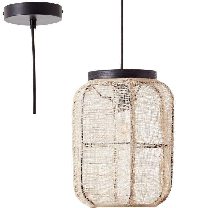 Brilliant 99602/76-BR-EOL Hanglamp Tanah jute 22cm