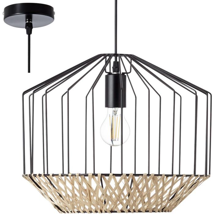 Brilliant 99193/76-BR Hanglamp Templo bamboe 37cm