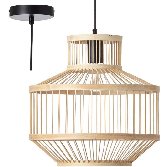 Brilliant 99244/76-BR Hanglamp Teva bamboe 35cm