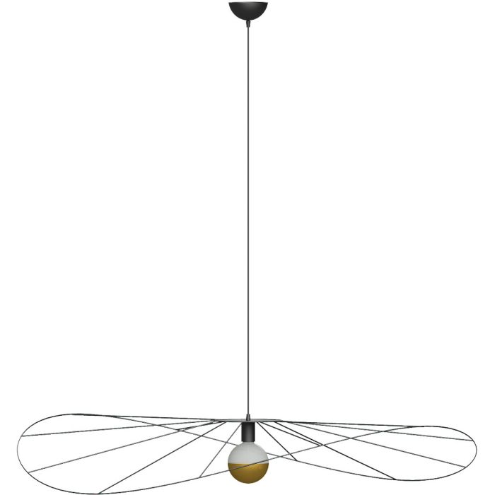 Thoro SOLTH.012CZ Hanglamp Eskola zwart 140cm