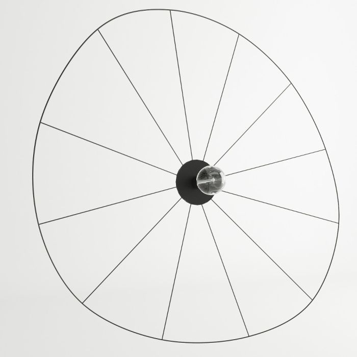 Thoro SOLTH.014CZ Wandlamp Eskola zwart 110cm