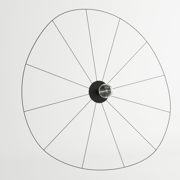 Thoro SOLTH.015CZ Wandlamp Eskola zwart 140cm