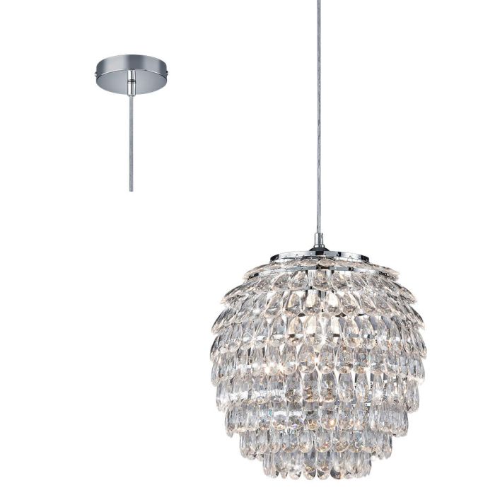 Trio  R30451906-TR Hanglamp Petty kristal 35cm