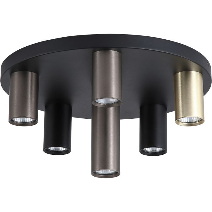 Searchlight SL-50570-6BK Plafondlamp Tubes zwart 40cm