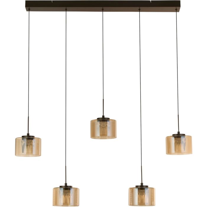 Searchlight SL-22322-5BZ Hanglamp Tumblers champagne 131cm