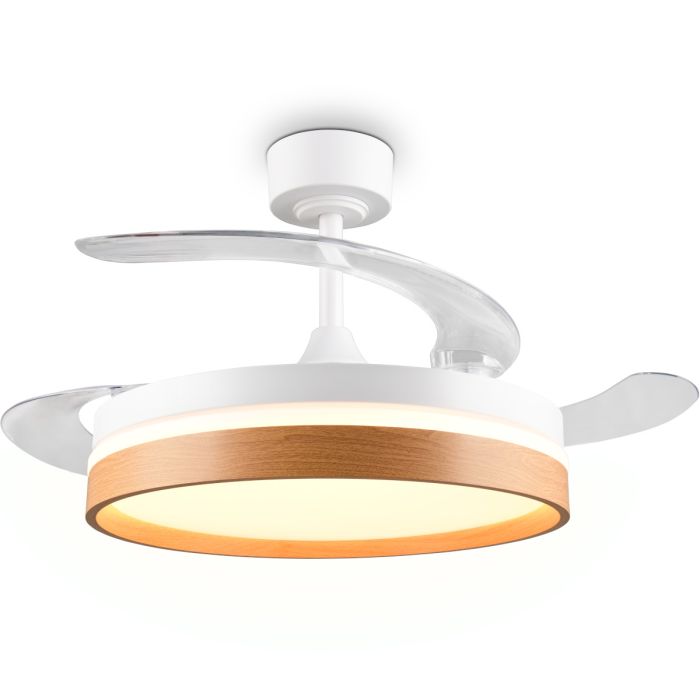 Trio  R69642101-TR Plafondventilator Volda wit 50cm