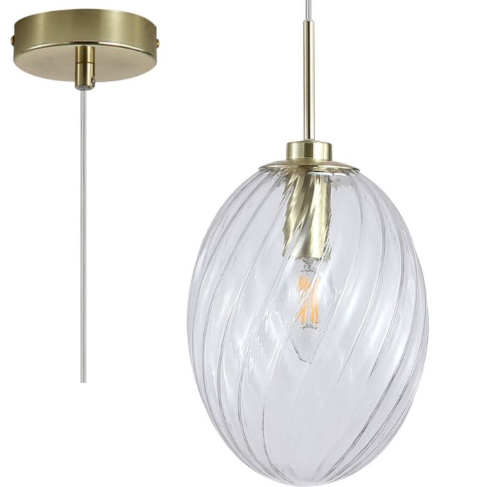 Searchlight SL-24141CL Hanglamp Whirl helder 16cm