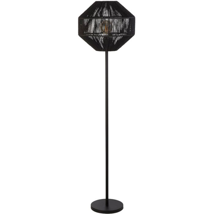 Searchlight SL-EU11202-1BK Vloerlamp Wicker zwart 155cm