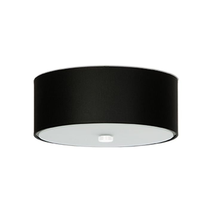 Sollux Skala SL.0760 zwarte plafondlamp van textiel
