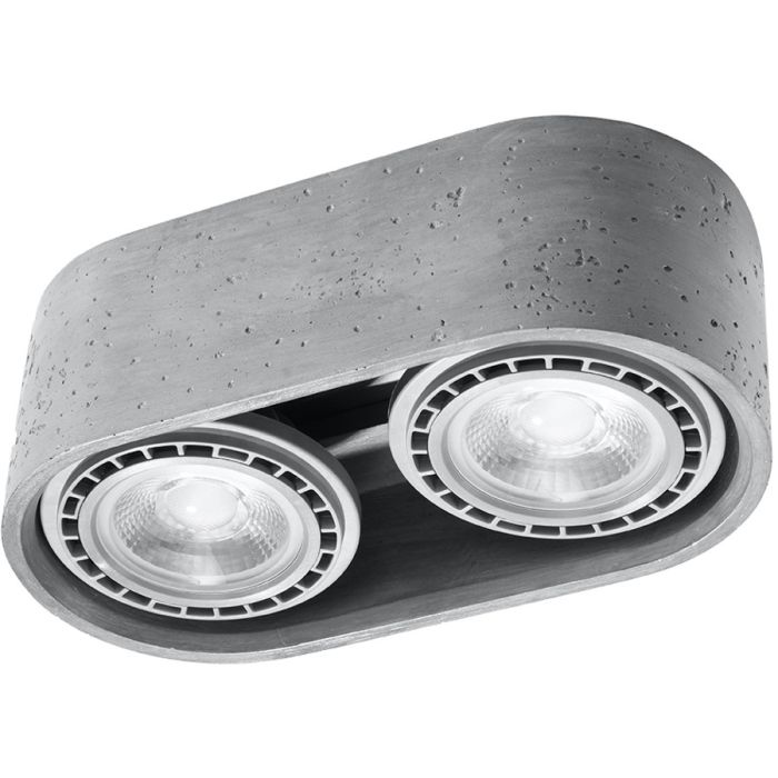 Sollux Basic SL.0882 betonnen plafondlamp