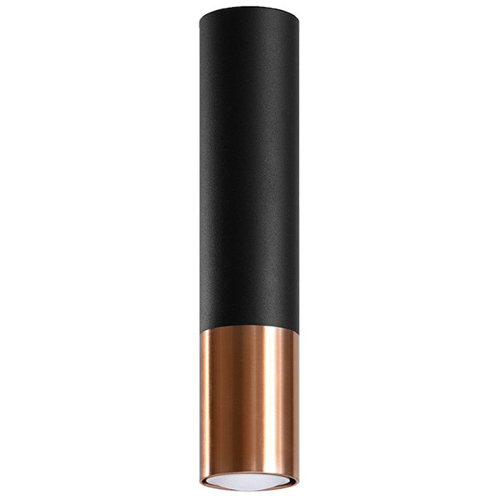 Sollux Lopez SL.945 zwart met koperen plafondlamp