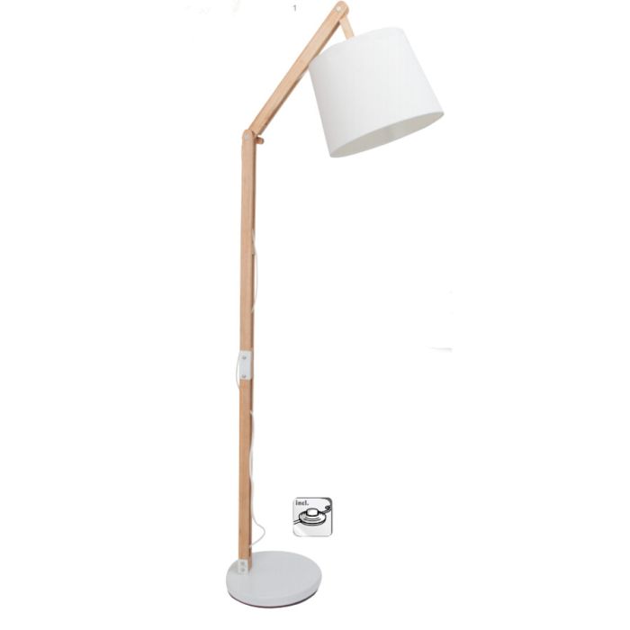 Brilliant Carlyn 09958A75 vloerlamp wit