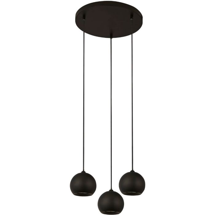 Searchlight Eindhoven 1014-3BK zwarte hanglamp