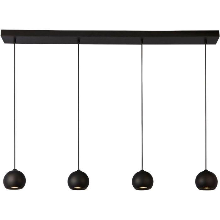 Hanglamp Eindhoven 1014-4BK zwarte hanglamp
