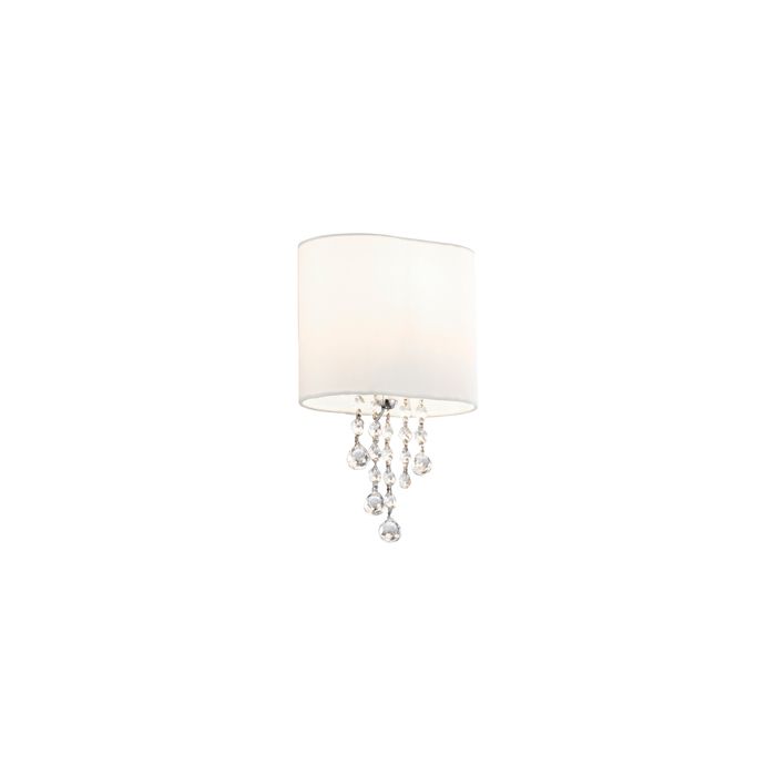 Searchlight Nina 1051-1CC wandlamp met textiel en kristal