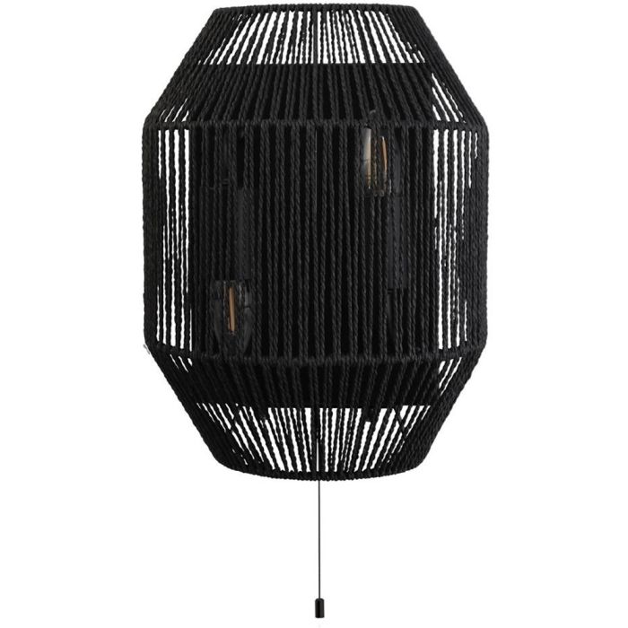 Searchlight Wicker 11201-2BK wandlamp met touw