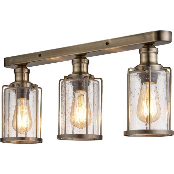 Searchlight Pipes 1263-3AB antiek bronzen plafondlamp