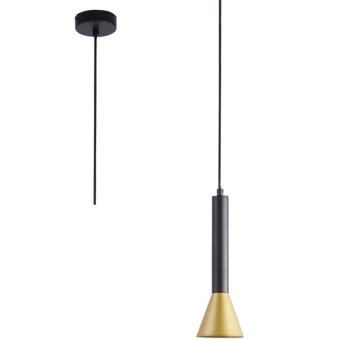 Searchlight Signal 13611-1BGO zwart met goud kleurige hanglamp