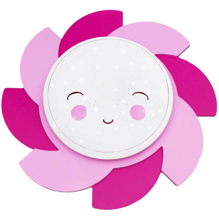 Elobra Zonnesmile roze kinderlamp 137437