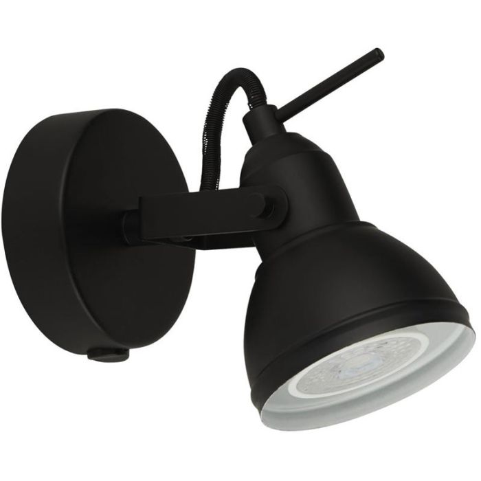 Searchlight Focus 1541BK mat zwarte spot met schakelaar