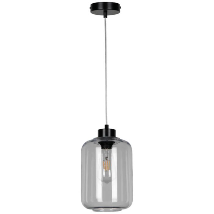 Britop Tarro 15890104 zwarte hanglamp met rookglas