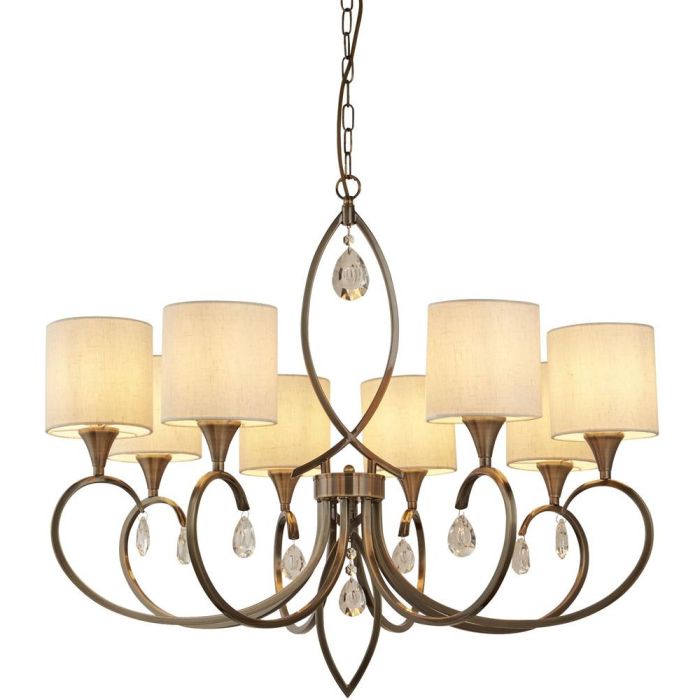 Searchlight Alberto 1608-8AB klassiek bronzen kroonluchter