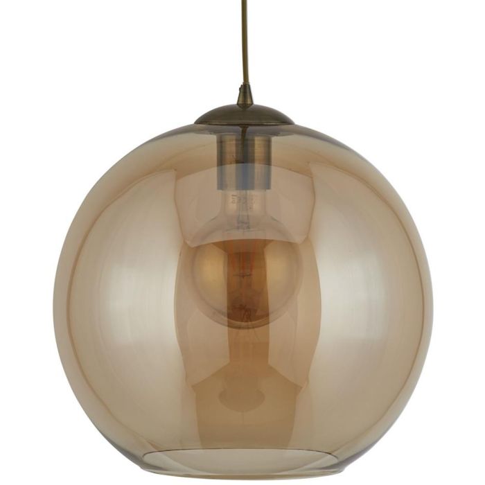 Searchlight Balls 1621AM amber kleurige hanglamp 25cm