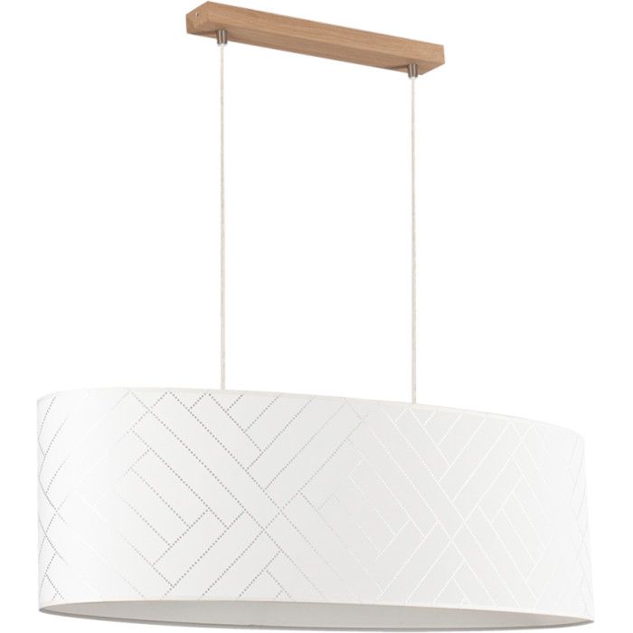 Britop Punto 17490274 witte hanglamp van eikenhout en kunststof
