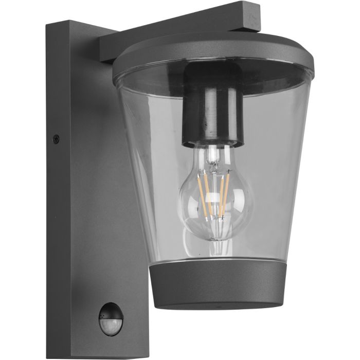 Trio Cavado 211069142 antraciet grijze wandlamp met bewegingsmelder