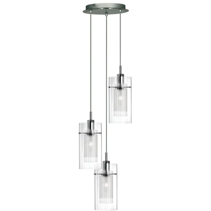 Searchlight Duo 2300-3 hanglamp helder glas