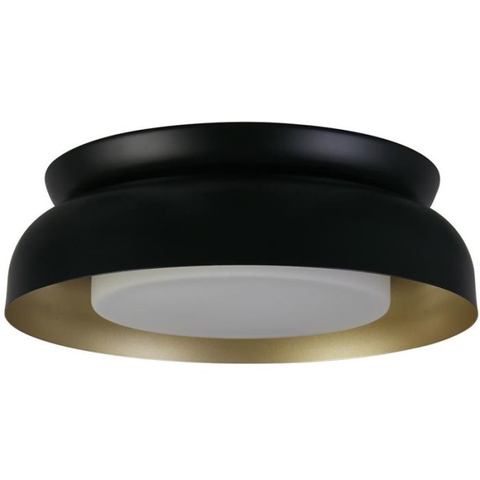 Searchlight Kendal 23122BGO zwart met gouden plafonniere