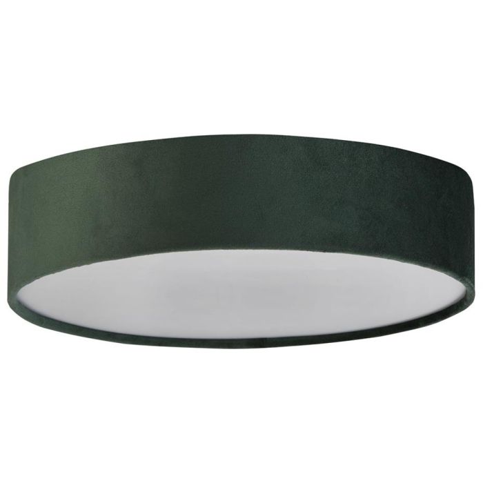 Searchlight Drum 23298-2GR groen fluwelen plafonniere