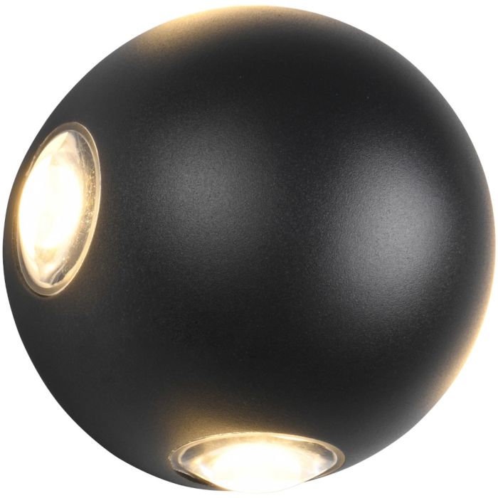 Trio Avisio 246760432 zwarte buitenlamp met vier lichtpunten