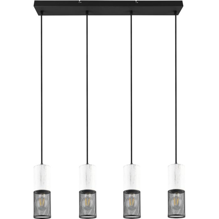 Trio Tosh 304300434 zwart witte hanglamp
