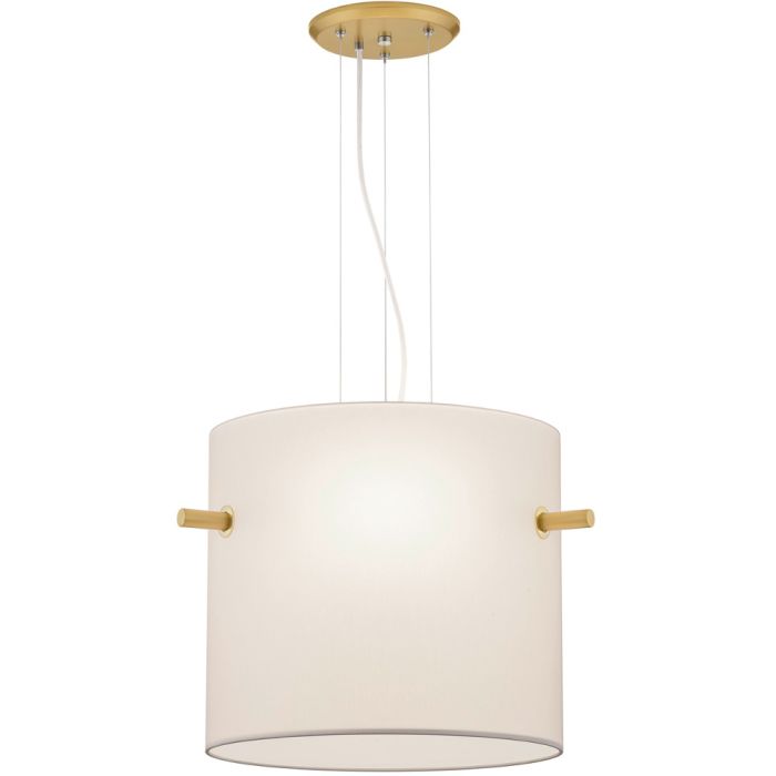 Trio Camden 308300308 witte hanglamp met mat messing
