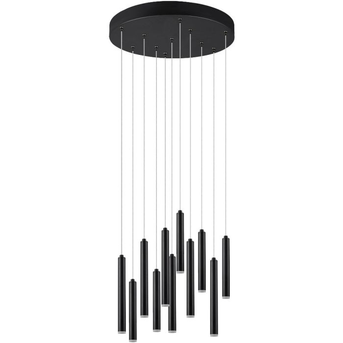 Trio Tubular 321691131 zwarte buizen hanglamp