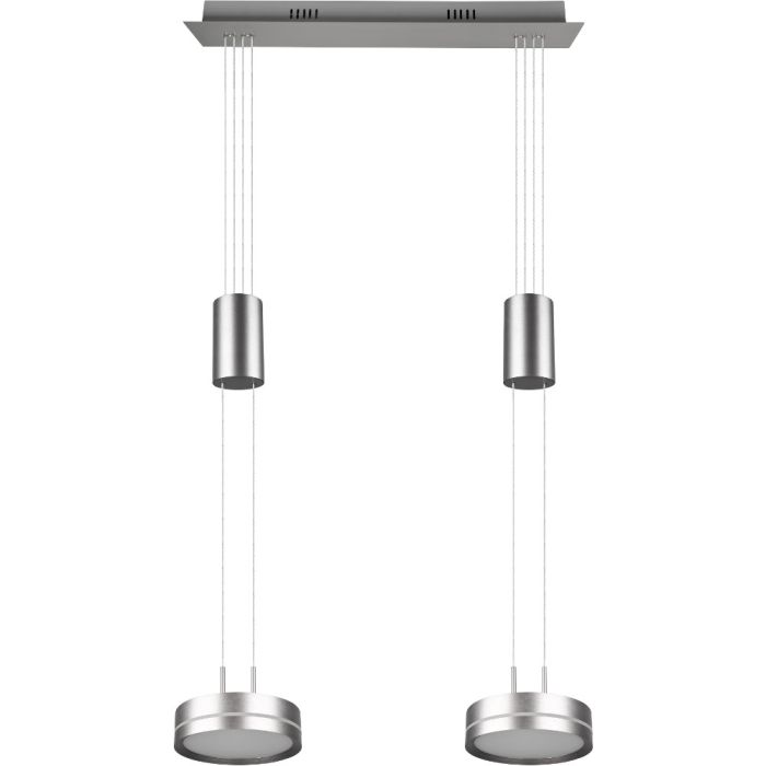 Trio Franklin 326510207 staal kleurige hanglamp met trekpendels