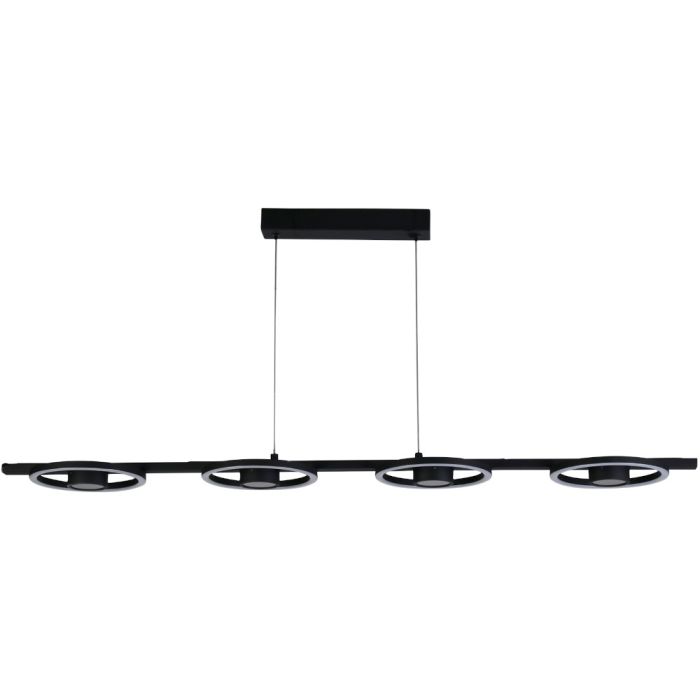 Searchlight Space 32804-4BK zwarte hanglamp met vier ringen