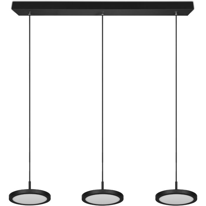 Trio Tray 340910332 dunne zwarte hanglamp