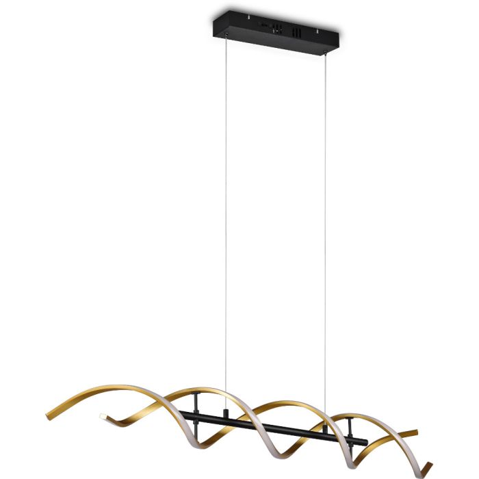 Trio Sequence 341810208 messing kleurige hanglamp gedraaid
