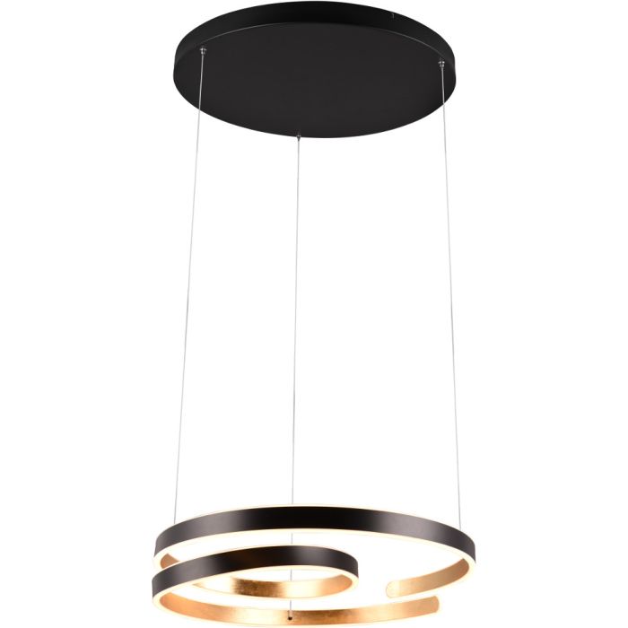 Trio Marnie 344110180 zwart met goud kleurige hanglamp
