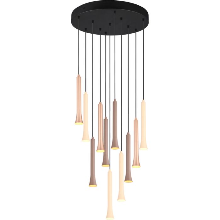 Trio Fiato 352091117 hanglamp met diverse bruin tinten